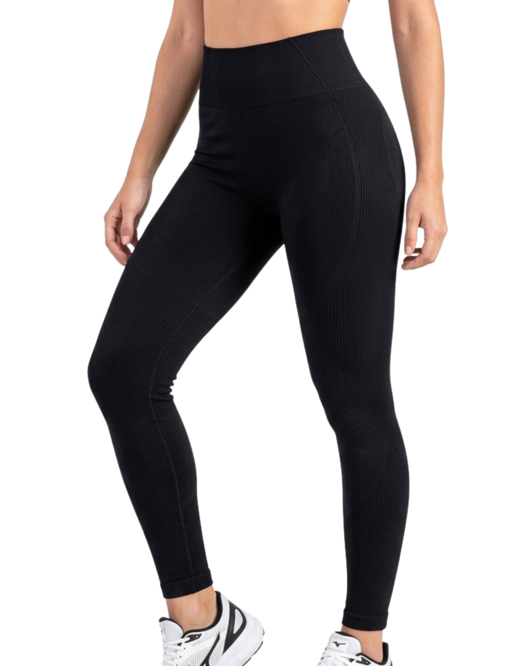 Legging faja con diseño acanalado en pierna