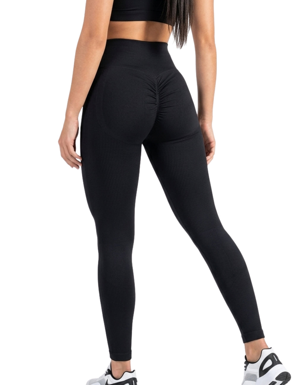 Legging faja con diseño acanalado en pierna