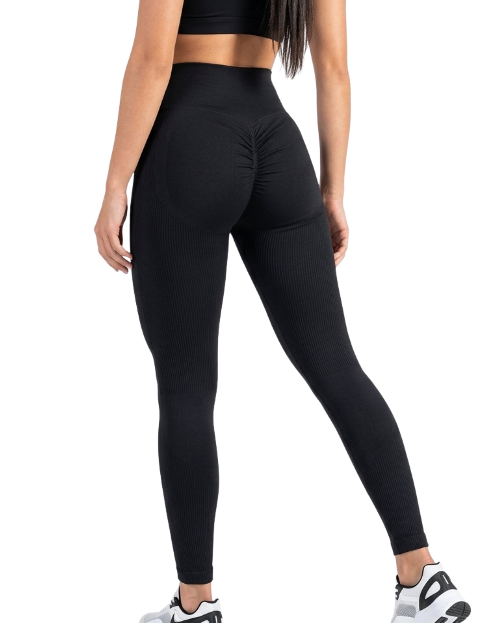 Legging faja con diseño acanalado en pierna