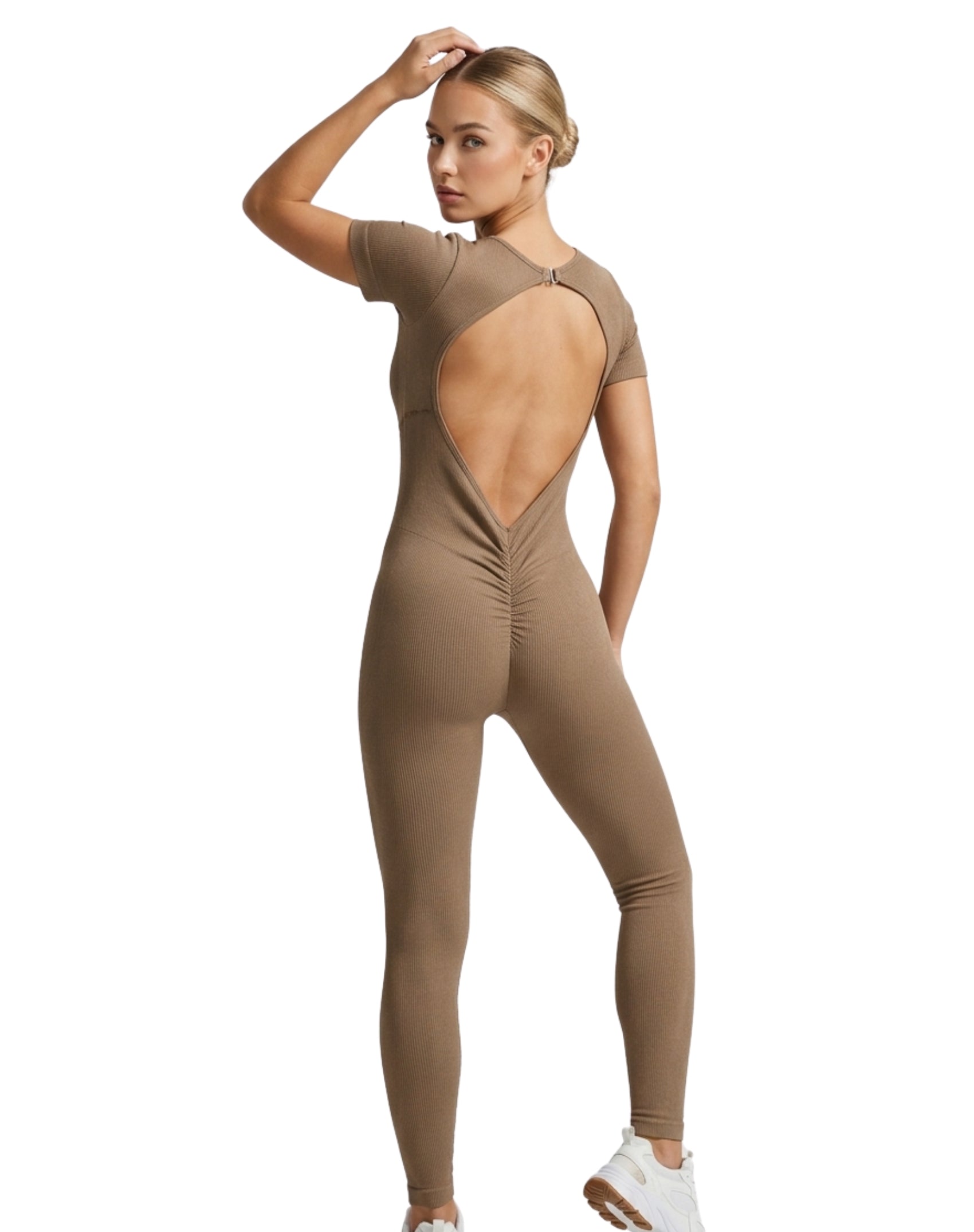 Body legging manga corta con diseño en busto