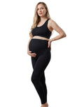 Legging de maternidad con vientre acanalado