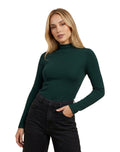 Blusa manga larga cuello alto