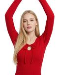 Blusa manga larga con escote