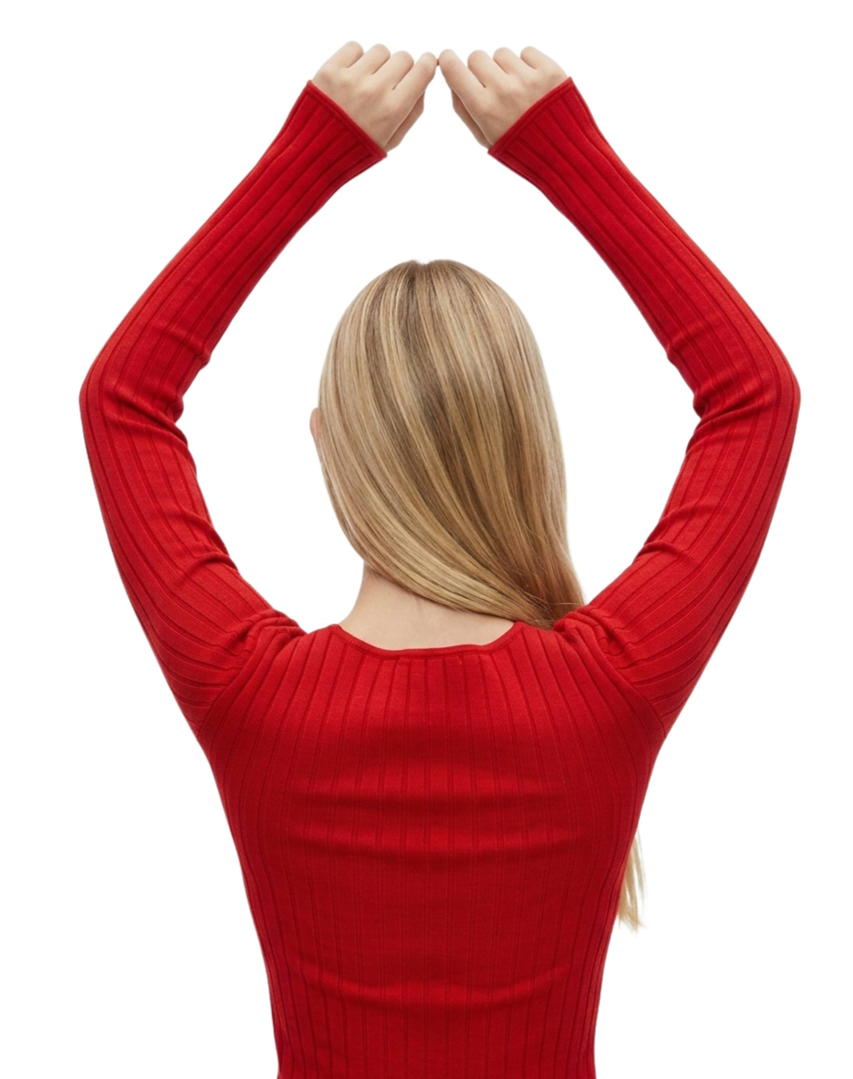 Blusa manga larga con escote