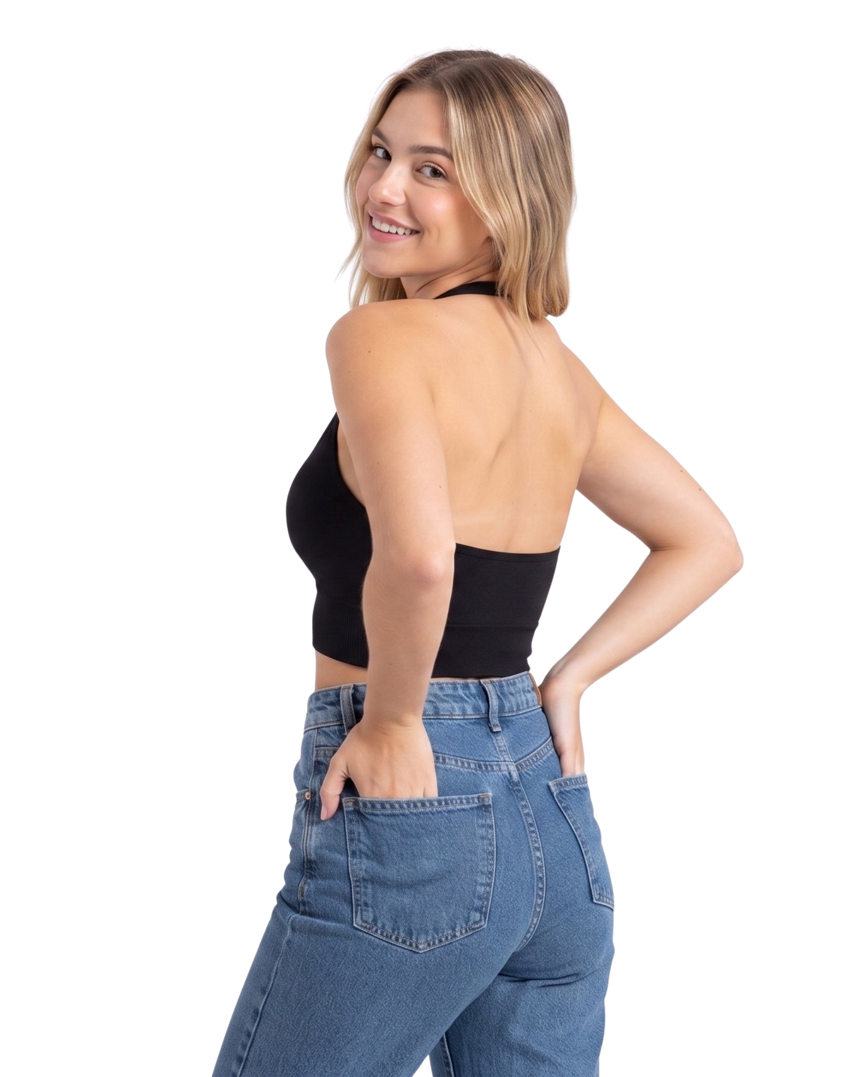 Top halter en forma de corazón