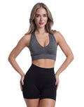 Top jaspeado escote n v y espalda cuadrada