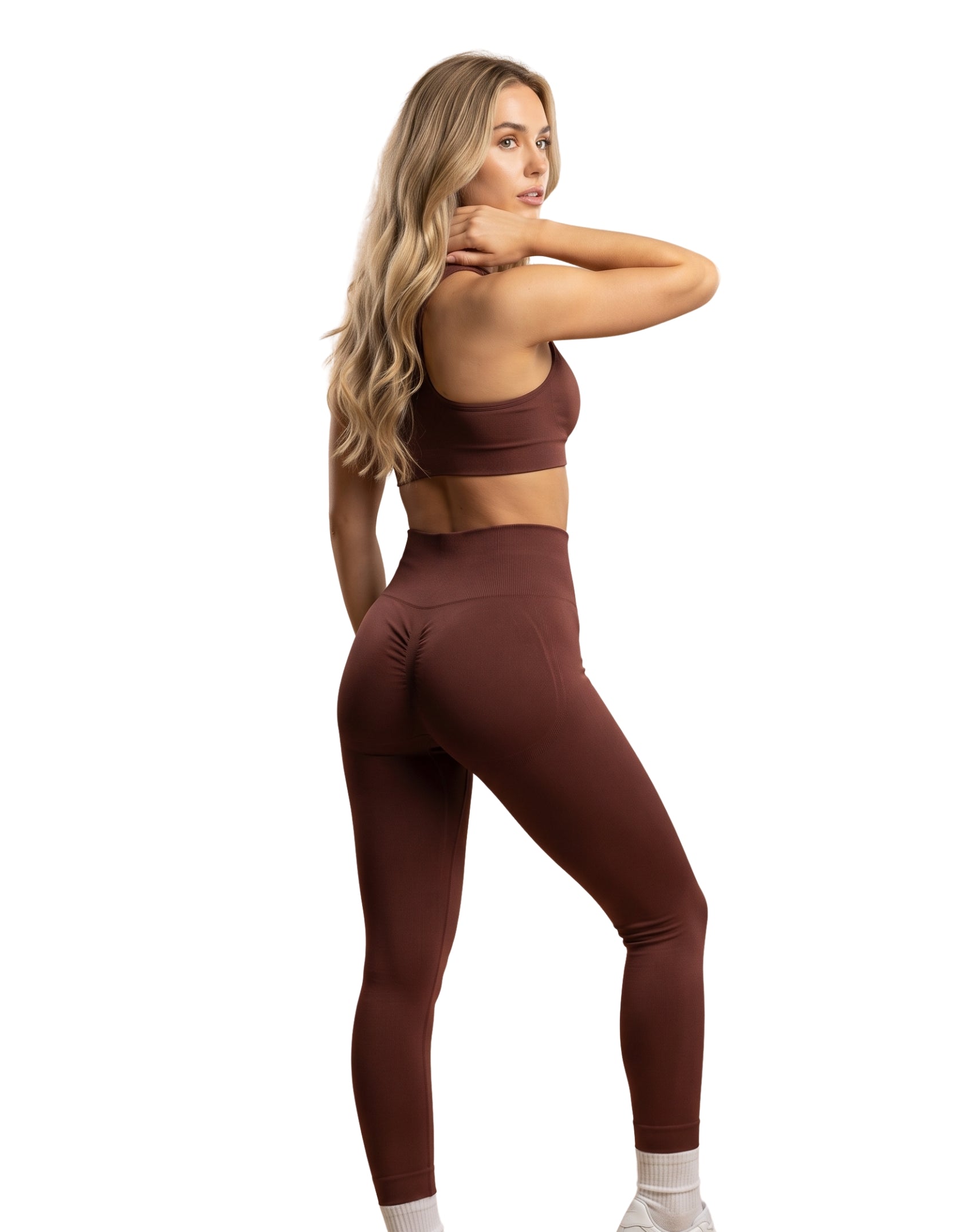 Legging pique de pretina en v con push up