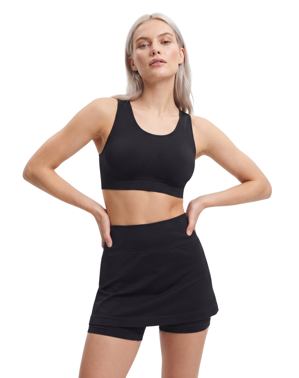 Conjunto short falda + top espalda cruzada