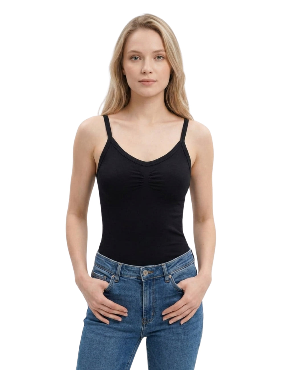 Blusa tipo faja con espacio para copas y tirante ancho