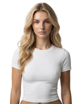 Blusa manga corta con cuello redondo
