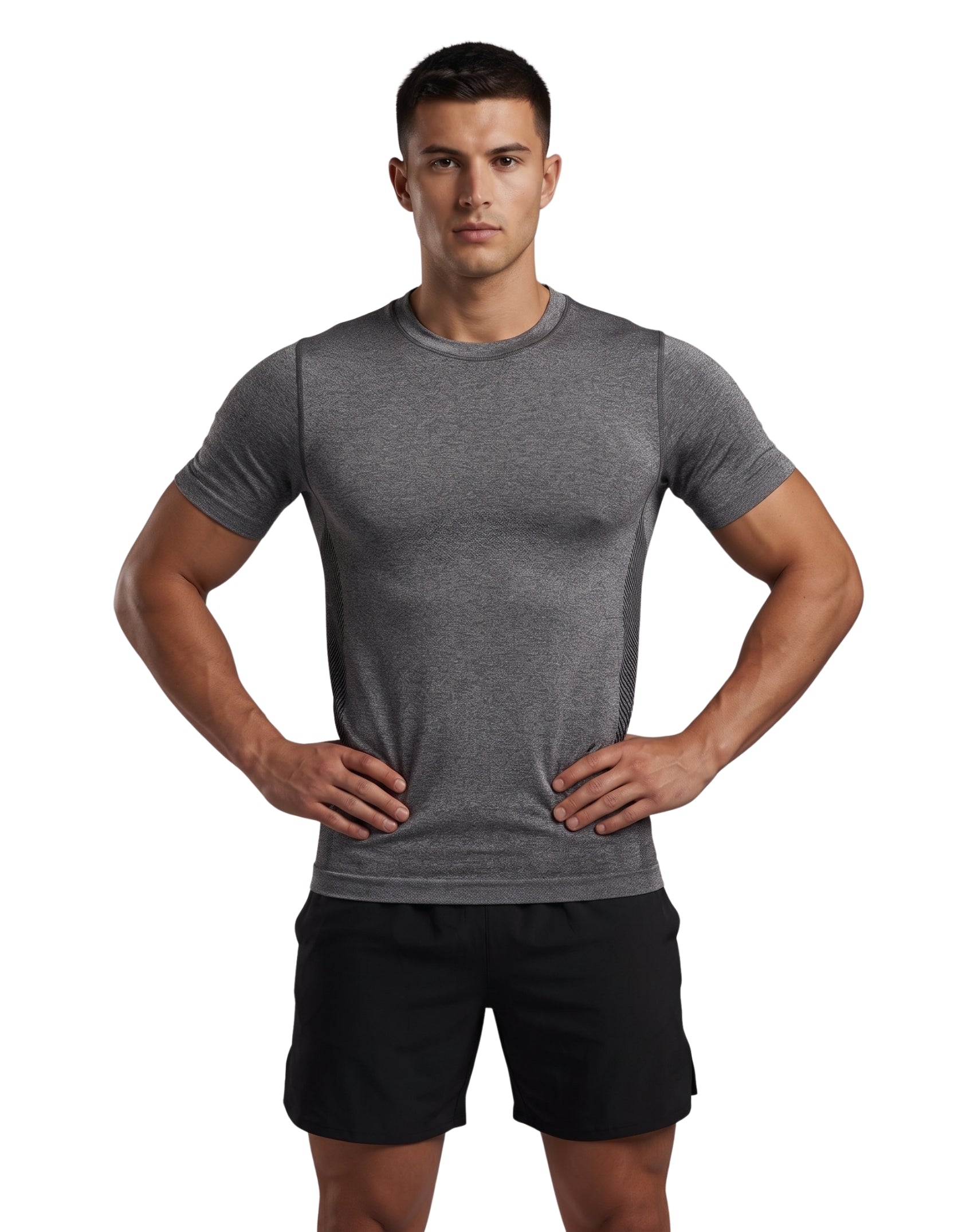 Playera deportiva con diseño de puntos en costados y espalda