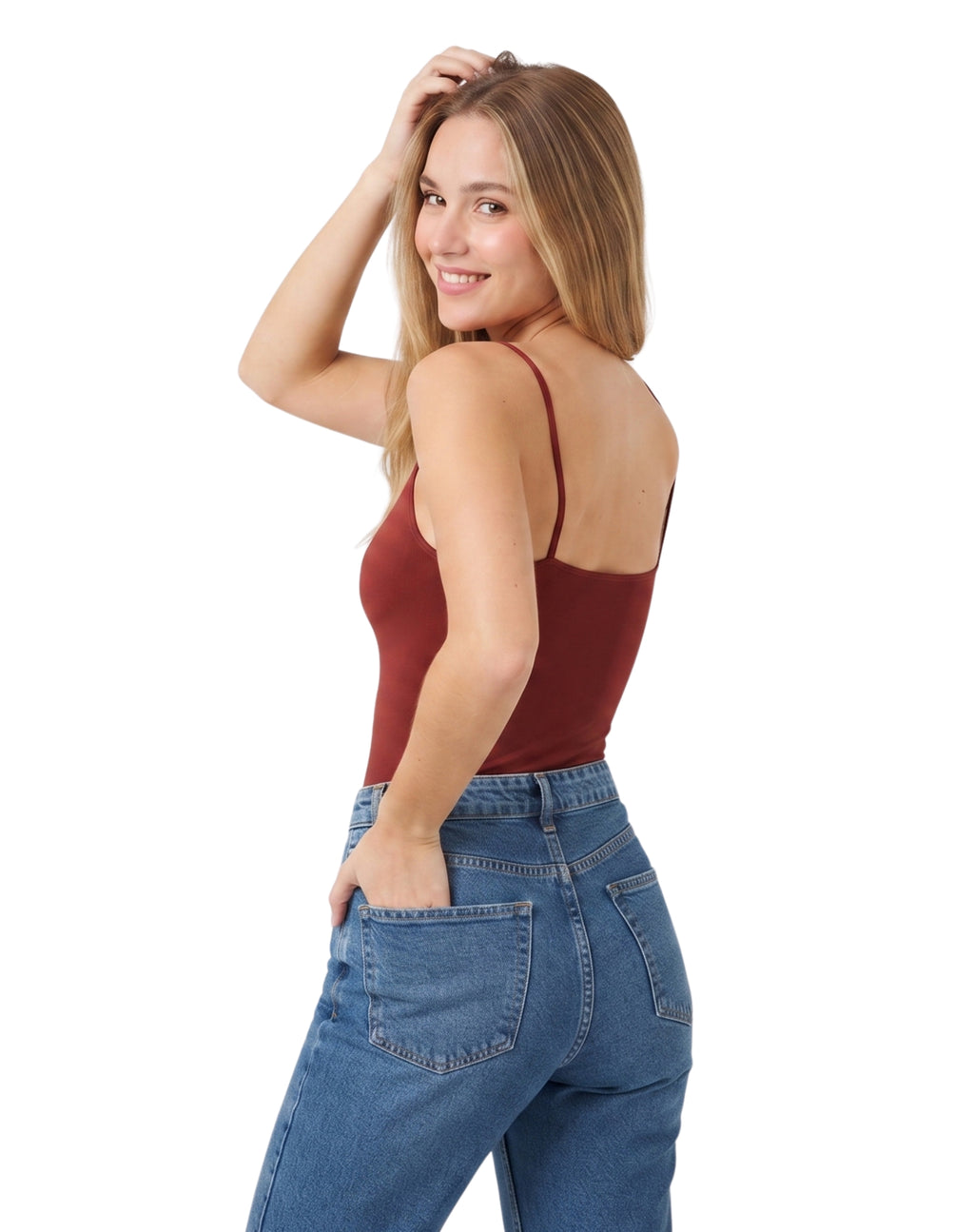 Blusa escote alto de tirante
