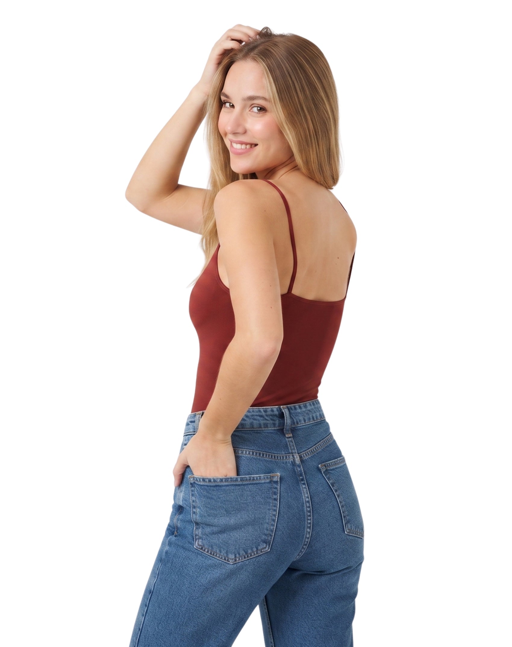 Blusa escote alto de tirante