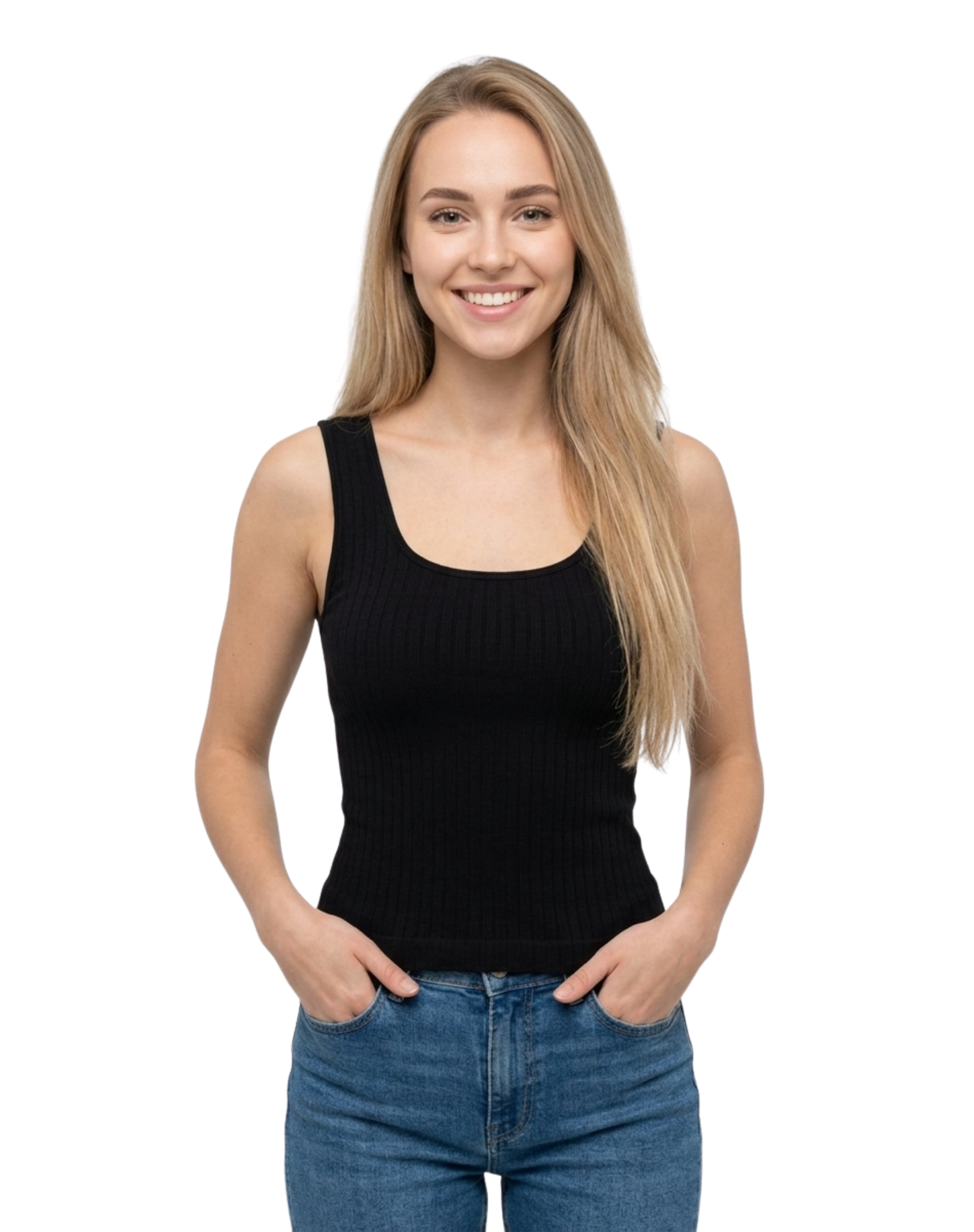 Blusa sisada con realzado y escote cuadrado