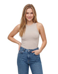 Blusa olímpica con cinta canalé
