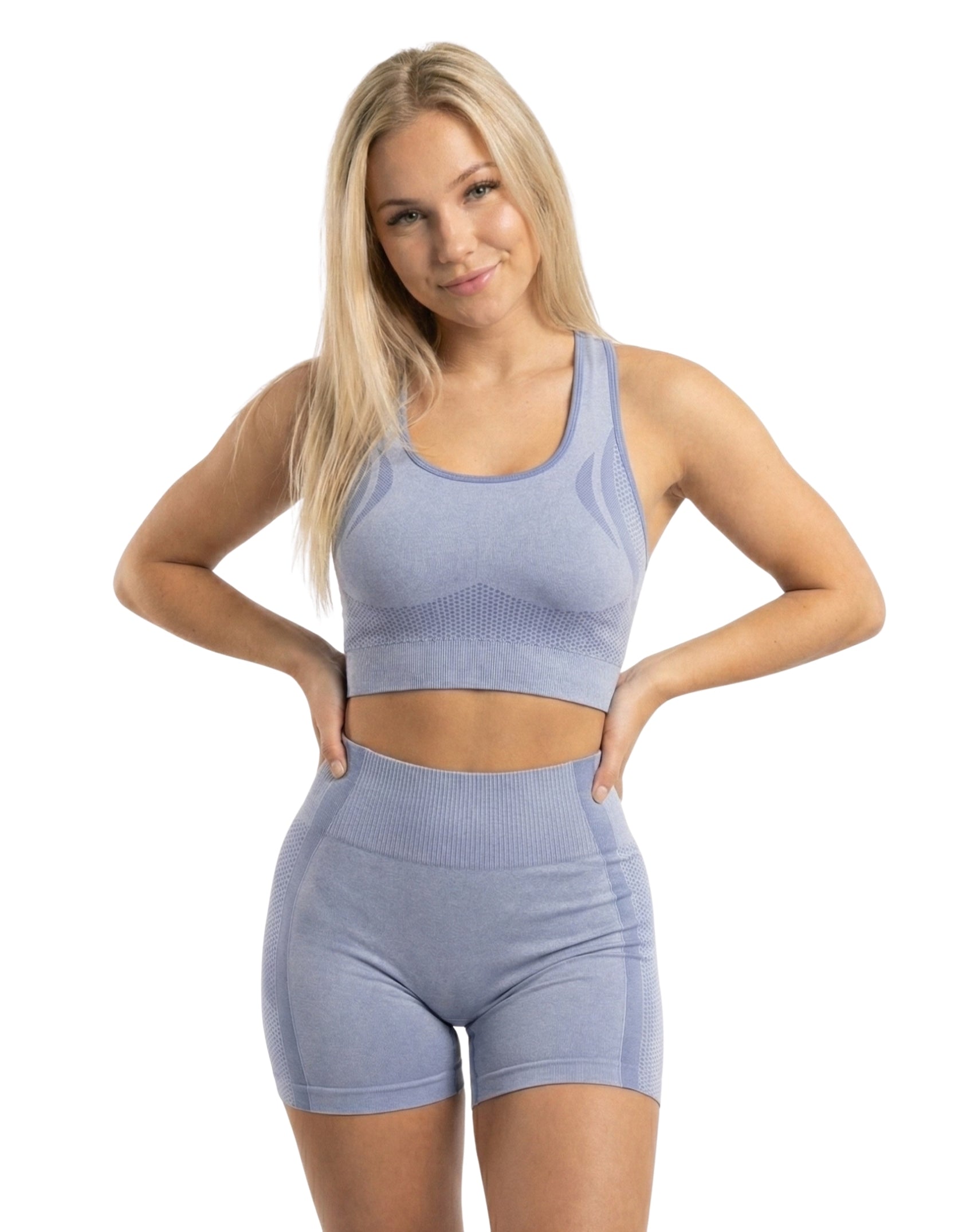 Conjunto olimpico con diseño de puntos y push up short + top