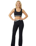Conjunto de legging campana con pretina cruzada + top
