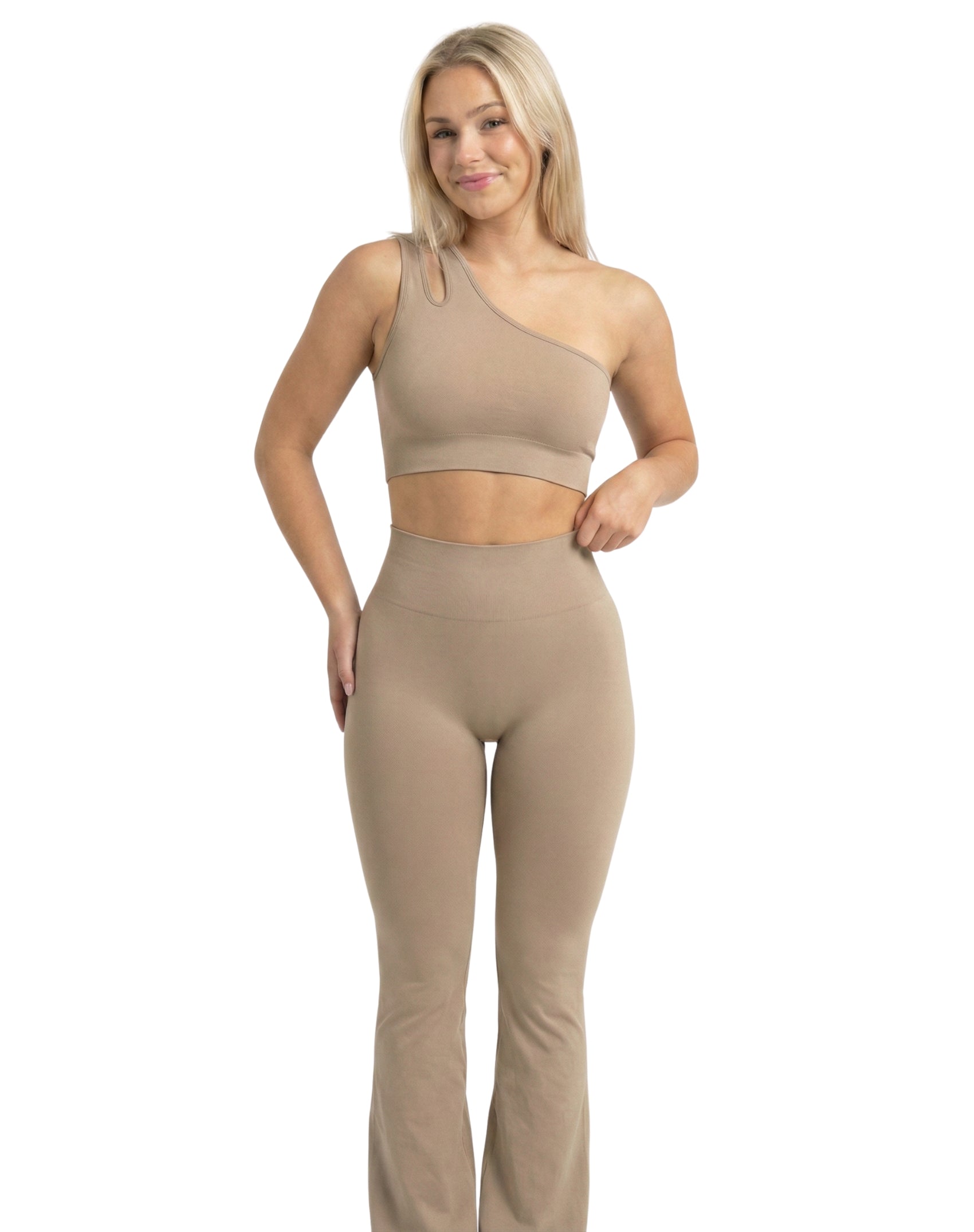 Conjunto de legging campana + top doble tirante