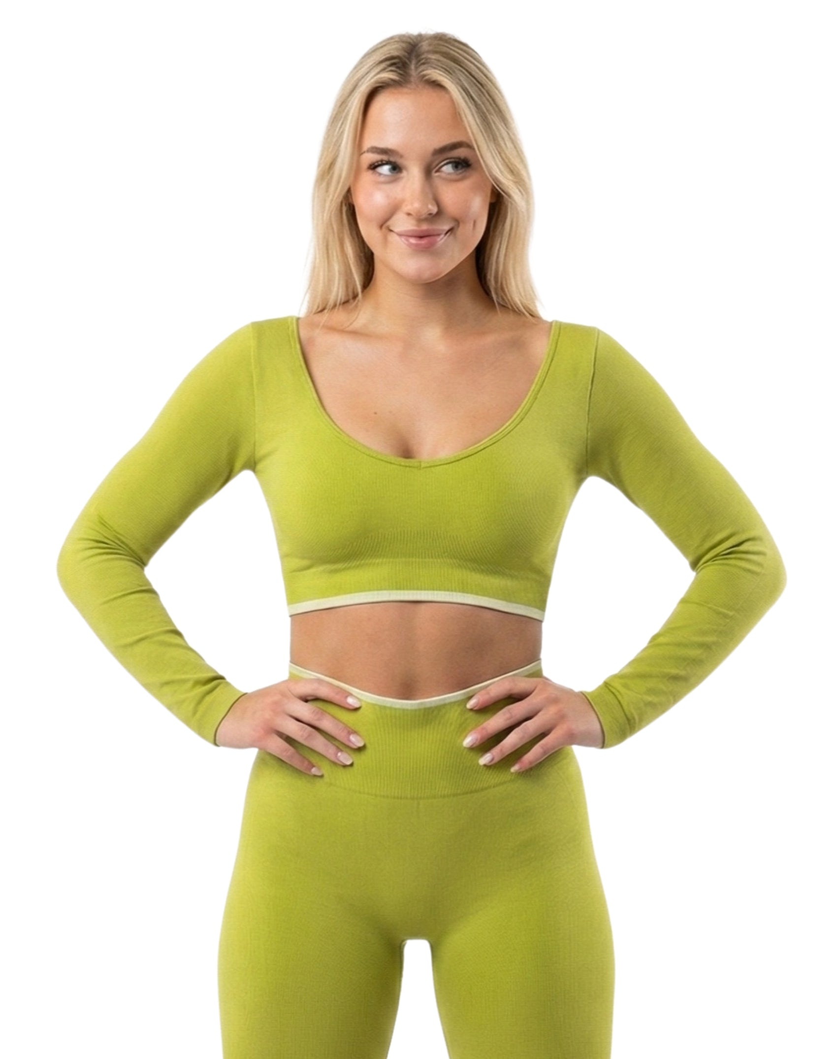 Set deportivo de 4 piezas legging + top + short corto + torera manga larga