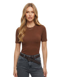 Blusa manga corta cuello redondo