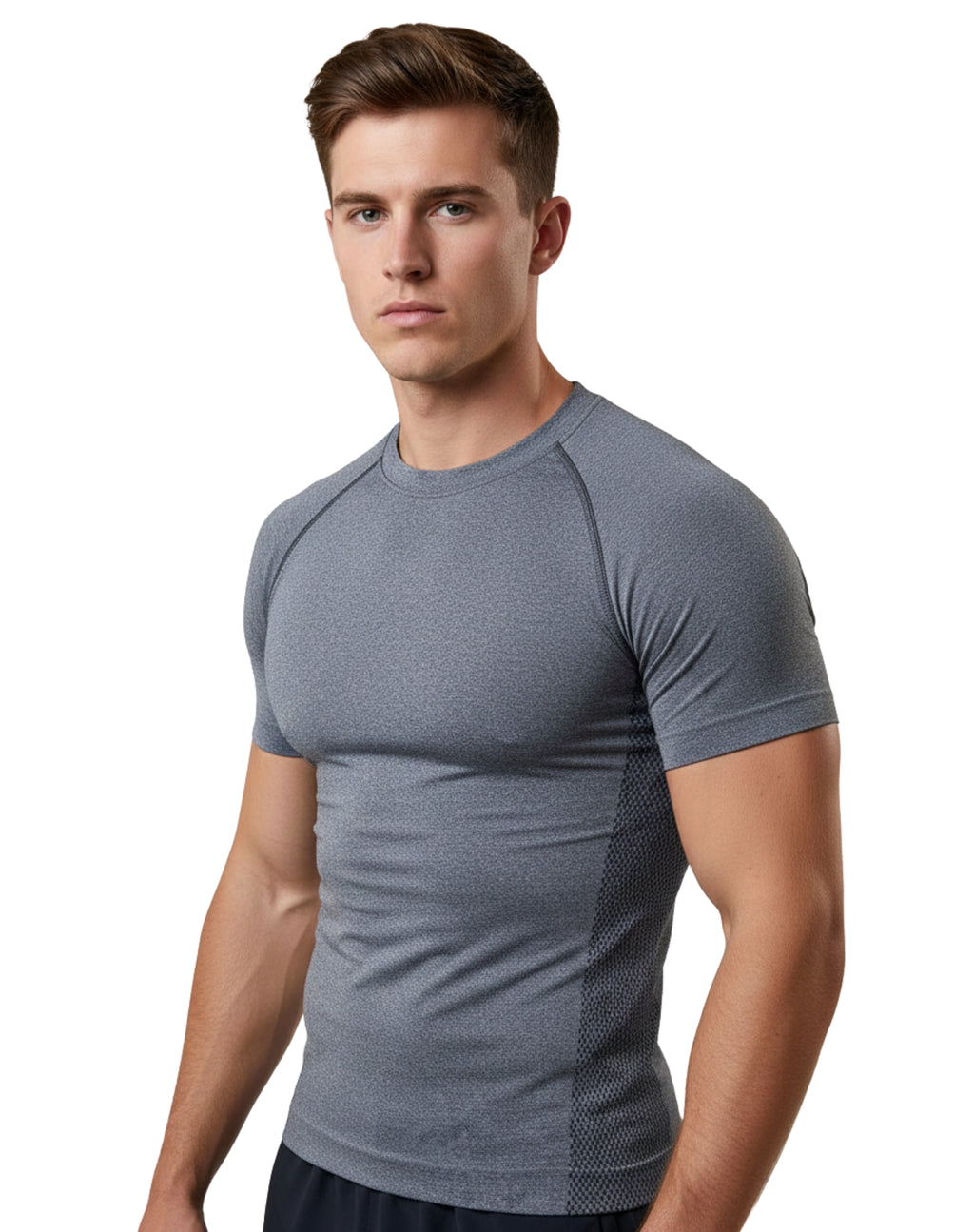 Playera deportiva manga corta con diseño para hombre
