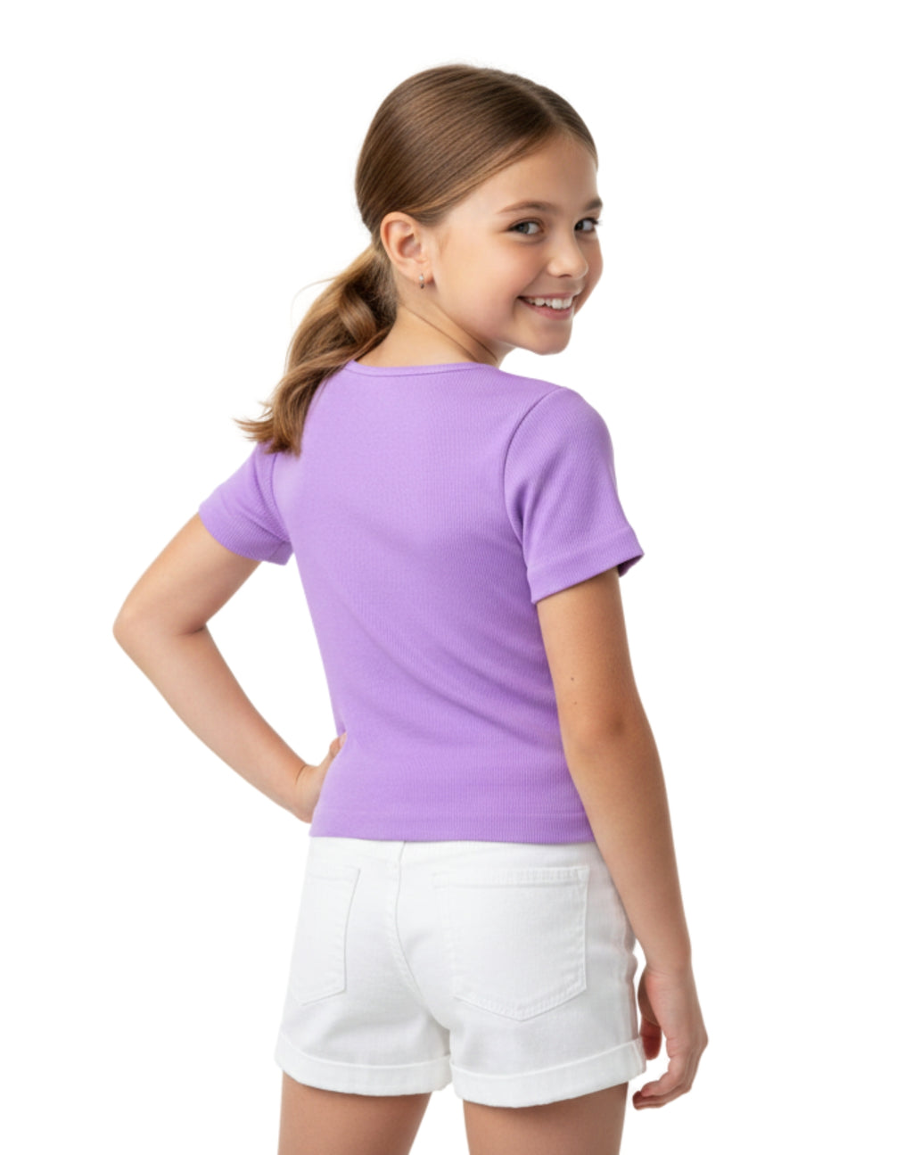 Blusa de niña manga corta