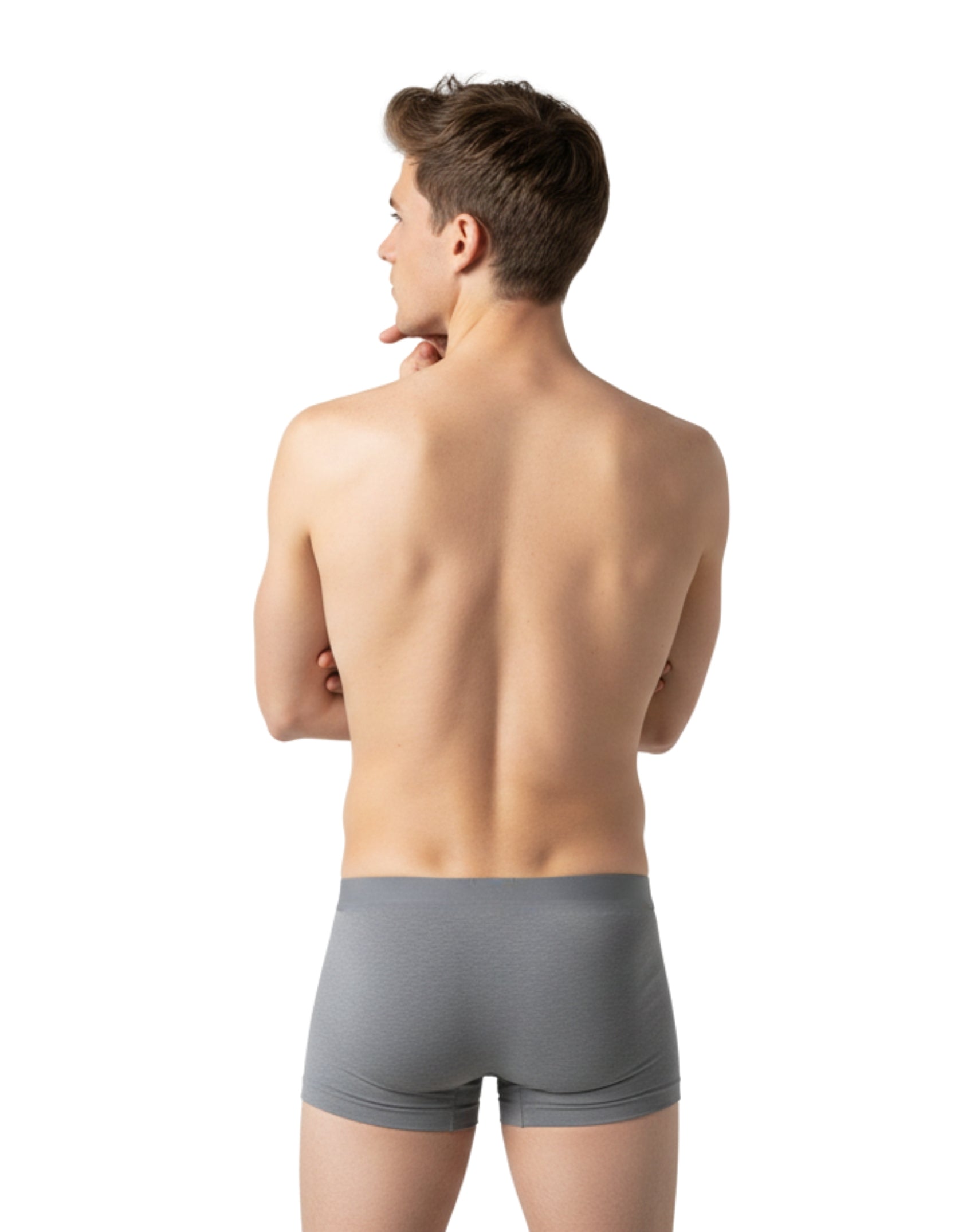 Bóxer de caballero liso con marca en pretina